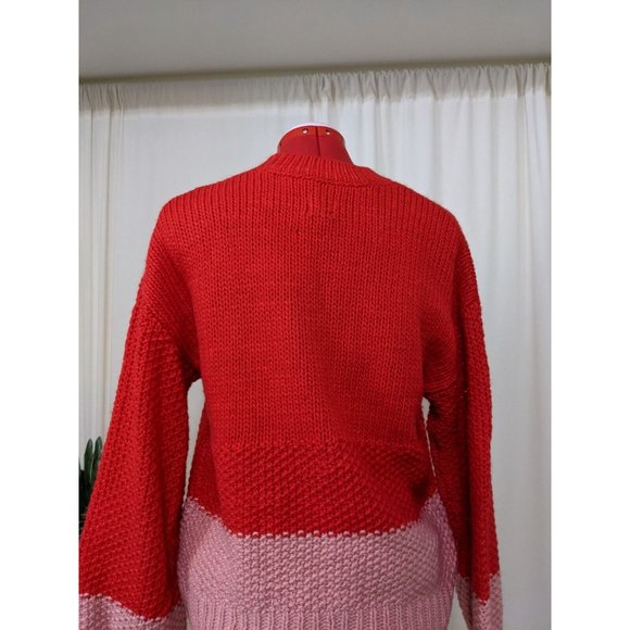 🍑GAP Women Sweater Knit Pullover Crew Neck Fall Winter Colorblock SMALL(4-6) - Picture 4 of 11